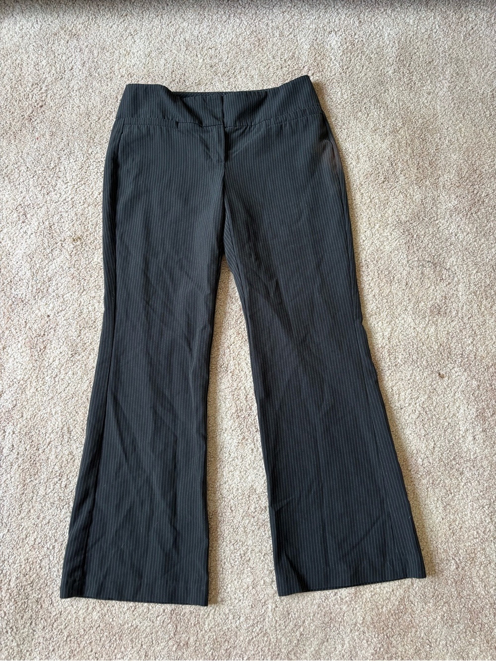 Simply Styled Black Pinstripe Bootcut Pants